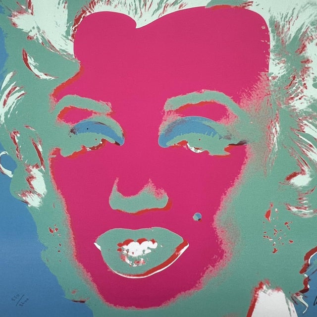 1986 Carnegie Museum of Art After Andy Warhol "Marilyn Monroe" Lithograph Portrait signed numbered print, stamp...