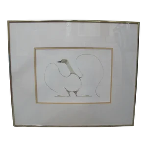 Benjamin Chee Chee Framed Indigenous Canadian Native Dancing Goose Print