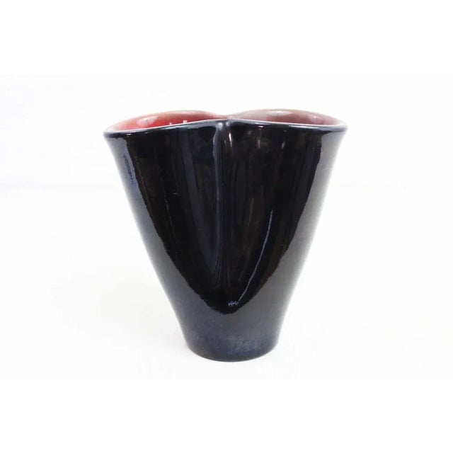 1960s Mid-Century Ceramic Vase from Elchinger, France For Sale - Image 5 of 11
