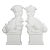 Vintage White Ceramic Foo Dogs a Set For Sale