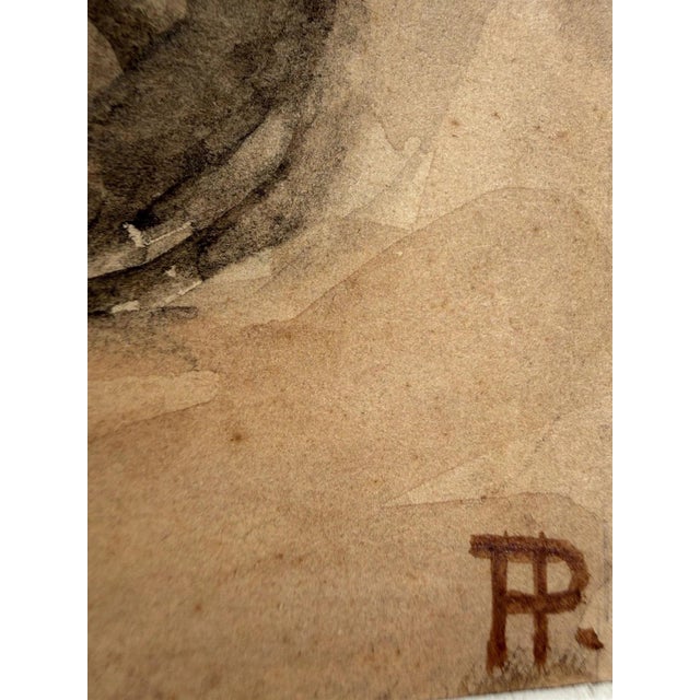 Heinrich Pforr, Heinrich & Erna Pforr Holding Hands in the Garden, Watercolor For Sale - Image 9 of 13