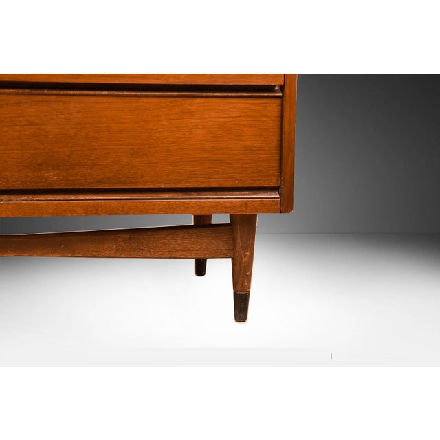 1960s Mid Century Modern Highboy Dresser Bassett For Sale - Image 9 of 10