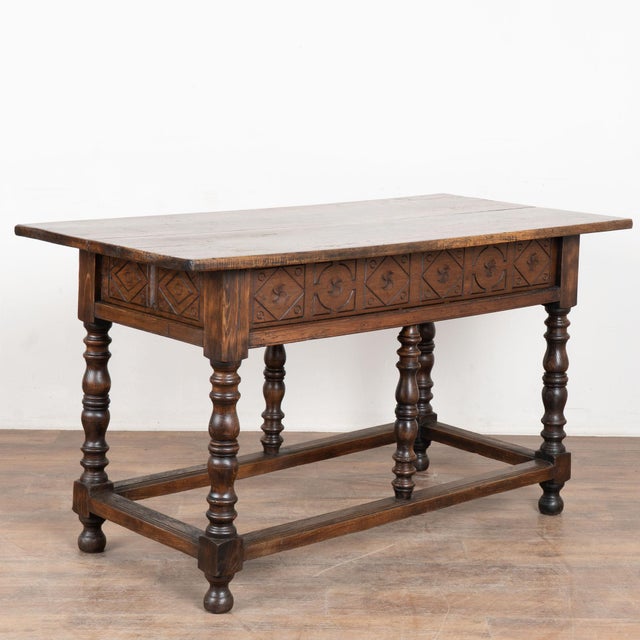 Early 19th Century Carved Chestnut Console Table With Two Drawers For Sale - Image 18 of 18