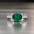 Natural Emerald Diamond Ring 6.5 14k W Gold 2.33 TCW Certified For Sale - Image 4 of 13