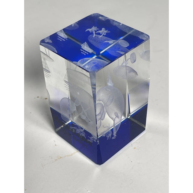 1970s 1970s Manatee Glass Florida Paperweight For Sale - Image 5 of 5