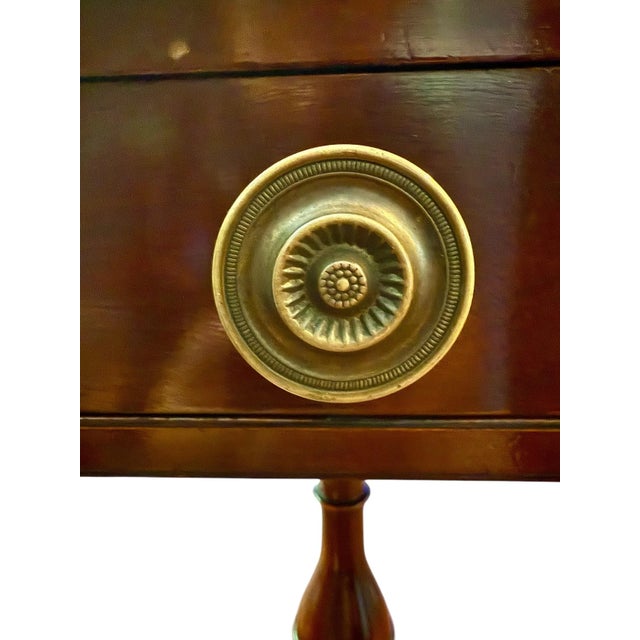 Wood Antique Berkey & Gay Mohogany Pedestal Table c.1900-Side-Victorian-Colonial For Sale - Image 7 of 15