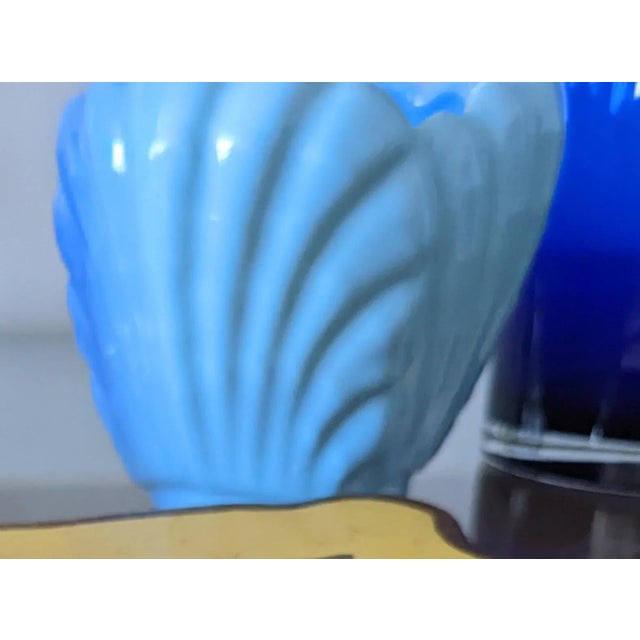 Art Deco Vintage 1940s Blue Vase Planter by Abingdon For Sale - Image 3 of 5