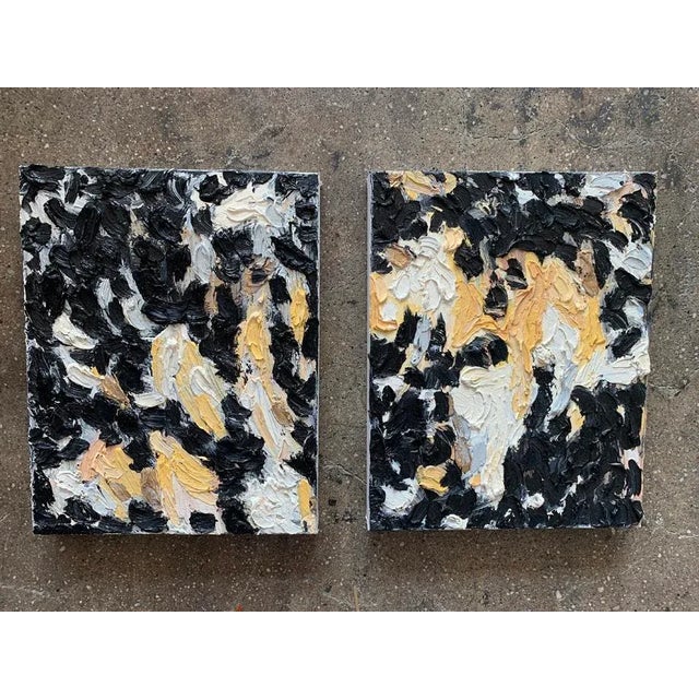 Black "Just Before Sunrise" Contemporary Abstract Expressionist Oil Painting by Monica Shulman For Sale - Image 8 of 8