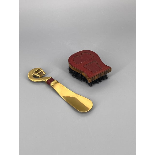 Shoehorn and Brush in Brass by Etienne Aigner, 1970s, Set of 2 For Sale - Image 14 of 14