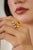 Whimsical Diamond Bear Cocktail Ring With 7.24ct Cabochon Citrine in 18k Gold Size 7 For Sale - Image 10 of 15