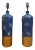 Pair of Italian Aldo Londi for Bitossi Blue and Gold Pottery Lamps For Sale