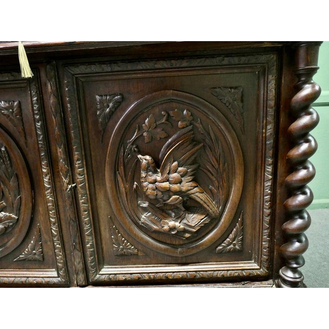 French Buffet in Carved Oak For Sale - Image 6 of 8