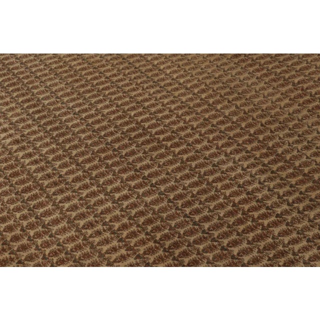 Vintage Turkish Hereke Rug With Brown Classic Geometric Design - Rug & Kilim For Sale In New York - Image 6 of 10