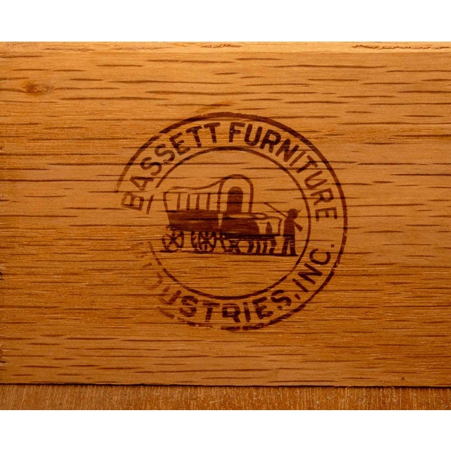 Bassett Furniture Walnut Chest of Drawers For Sale - Image 9 of 10