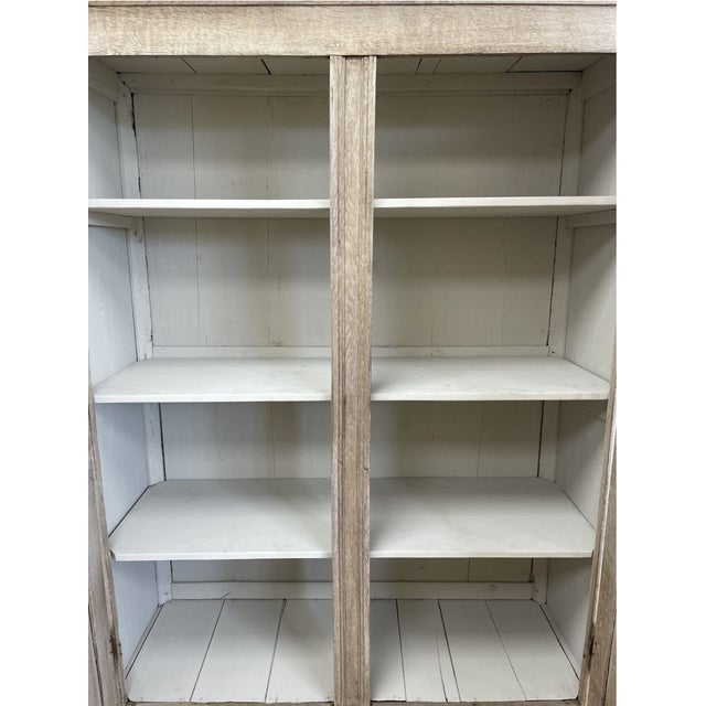 19th Century Antique French Provincial Farmhouse Weathered Wood Armoire For Sale - Image 5 of 9