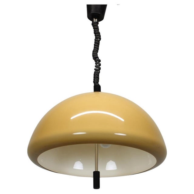 Mid-Century Adjustable Plastic Pendant Lamp attributed to Meblo Guzzini, Italy, 1970s For Sale - Image 12 of 12