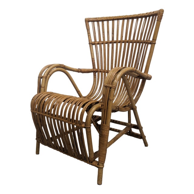 Vintage Bamboo Chair, 1970s For Sale