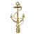 Early 21st Century Solid Polished Brass Nautical Anchor Lamp Finial For Sale