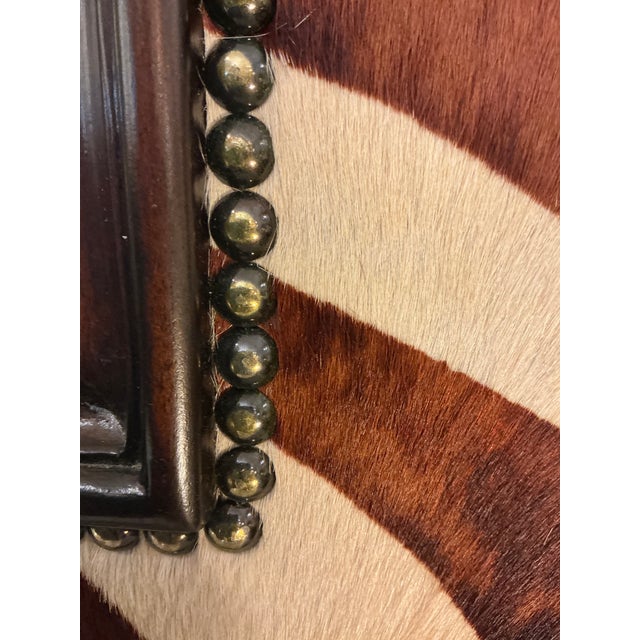 Wood Large Ralph Lauren Style Zebra Mirror by Maitland Smith For Sale - Image 7 of 7