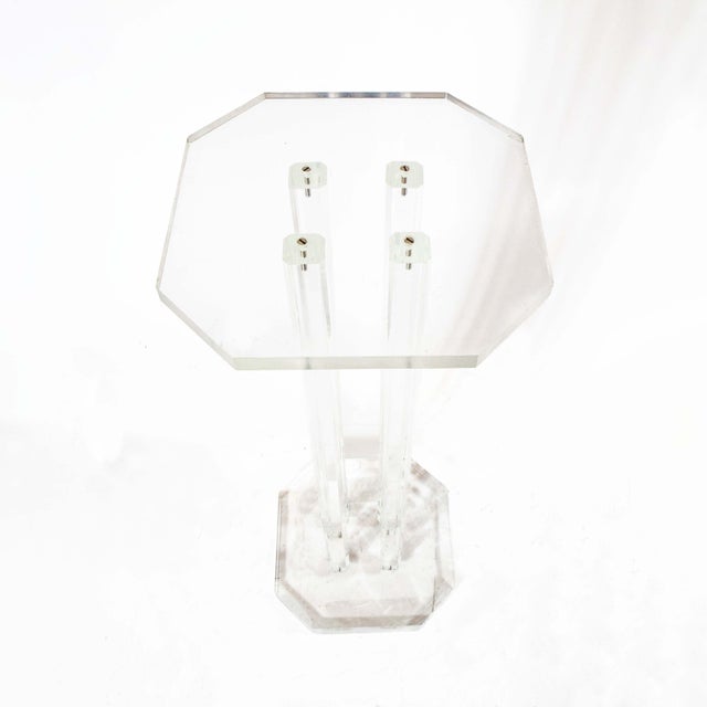 Contemporary Vintage Acrylic Glass Column, 1980s For Sale - Image 3 of 6