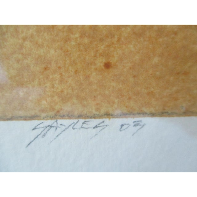 Illustration 2003 Dan Sayles Leaves Giclee Print Signed Matted and Framed For Sale - Image 3 of 7