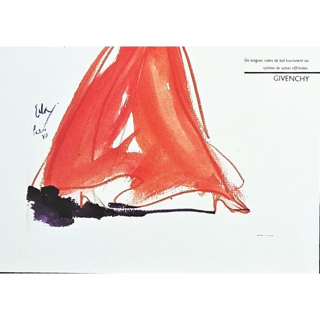 1980s 1983 Set of 2-French Hubert Givenchy Original Fashion Prints For Sale - Image 5 of 7