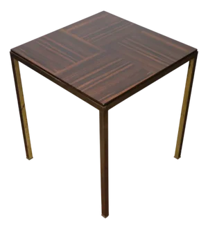 Vintage Rosewood and Bronze Side Table, 1960