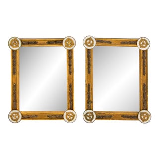French Empire Gilt & Mother-of-Pearl Mirrors, 2 For Sale