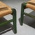 Green Lacquered Chestnut and Papercord I due forni Firenze Armchairs, Italy, Set of 2 For Sale - Image 9 of 10