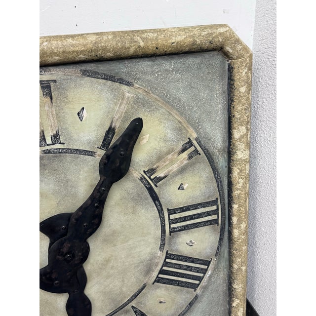 Design Plus Gallery presents a Grand Saint Etienne Decorative Wall Clock from Restoration Hardware. The rustic European...