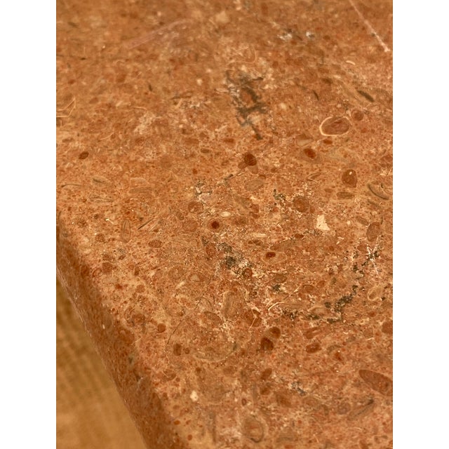 Iron + Marble French Art Deco Poillerat-Style Wall-Mounted Console Table For Sale - Image 17 of 18