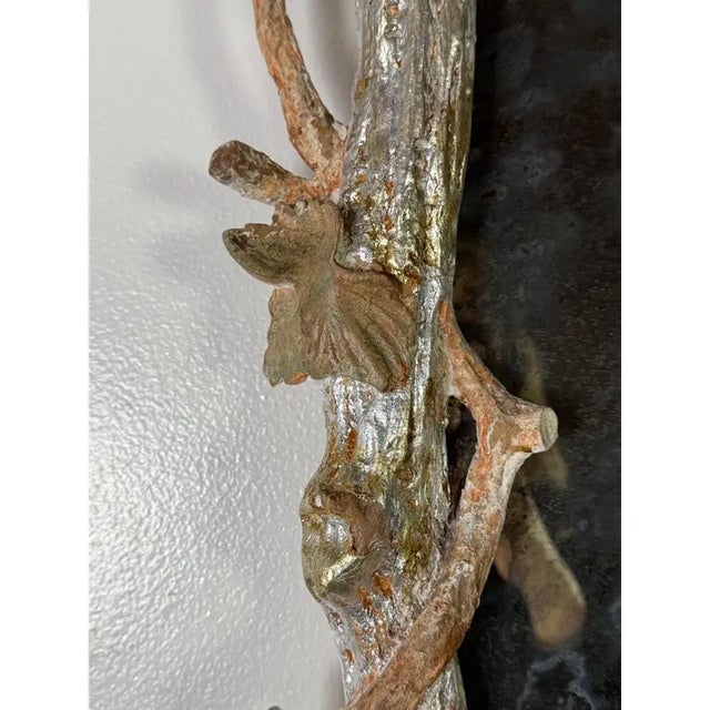 Monumental Silvered Carved Vine Mirror For Sale In Los Angeles - Image 6 of 11