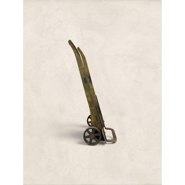 Antique English Wooden Sack Truck With Iron Fittings For Sale - Image 4 of 5