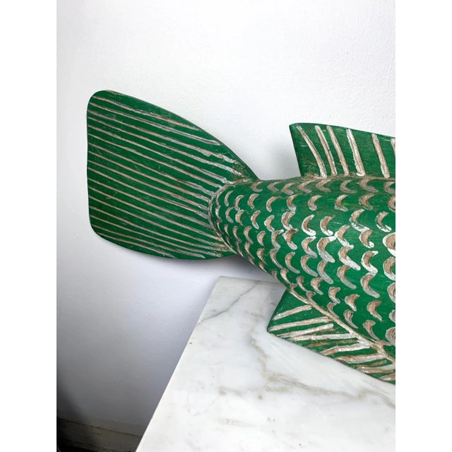 Wood Late 20th Century African Carved Wooden Ceremonial Sculptured Fish Bozo Tribe Mali For Sale - Image 7 of 13