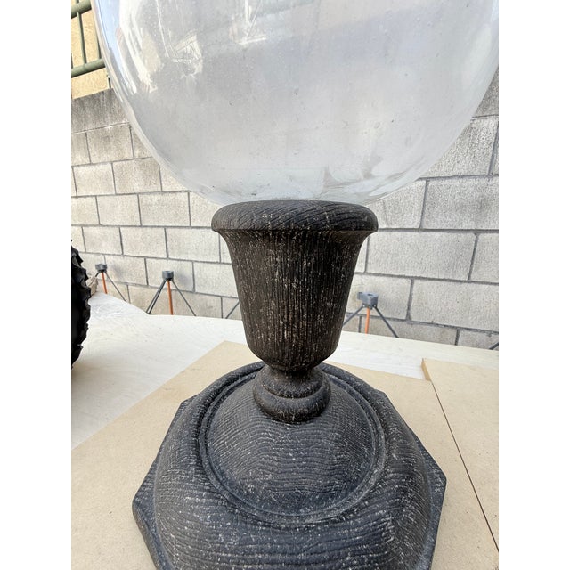 2010s Pair of Gregorius Pineo Jeunet Desert Black Oak Hurricane Lamps For Sale - Image 5 of 10