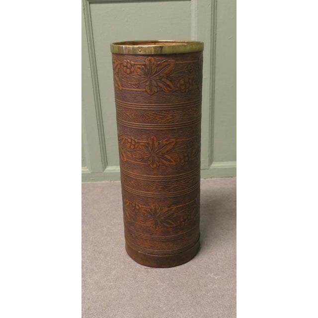 Animal Skin Vintage Simulated Leather Umbrella Stand, 1970 For Sale - Image 7 of 8