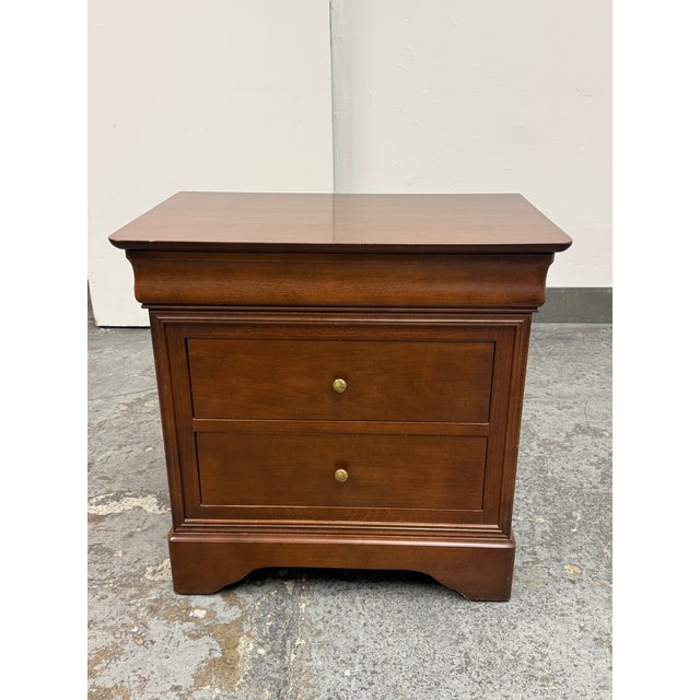 Design Plus Gallery presents the Louis Philippe Two Drawer Nightstand by Shermag. This classic nightstand showcases...
