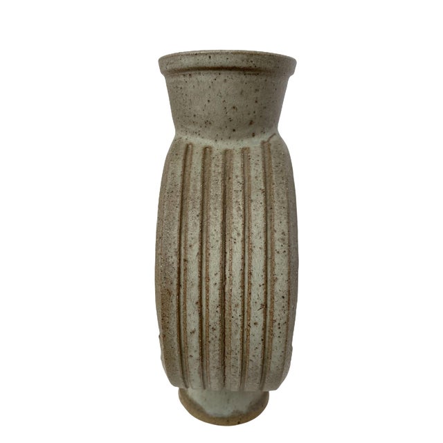 Mid-Century Modern Mid-Century Earth-Toned Ceramic Vase For Sale - Image 3 of 7