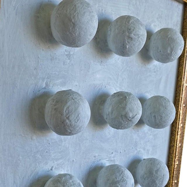 Textured Plaster Wall Art Framed Minimalist Sculptural Painting Neutral Abstract Original by Tatiana Duperault For Sale - Image 4 of 6