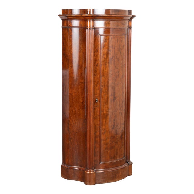 19th Century Danish Mahogany Narrow Column Cabinet For Sale