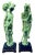 Add a touch of Eastern elegance to your decor with a vintage pair of faux jade figurines by Gino Ruggeri for WONY, Italy....