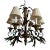 Vintage Regency Tole Wheat Sheaf Chandelier in the Style of Currey and Company For Sale