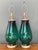 Vintage Emerald Glass Table Lamps - Set of 2 For Sale - Image 4 of 14