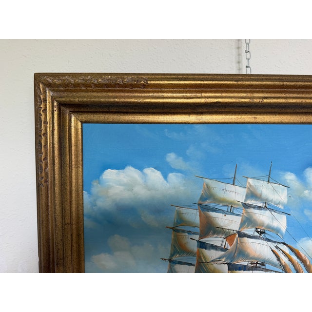 K.Dossi Original Sailing Ship Oil Painting, Nautical Seascape, Maritime Art For Sale - Image 9 of 12