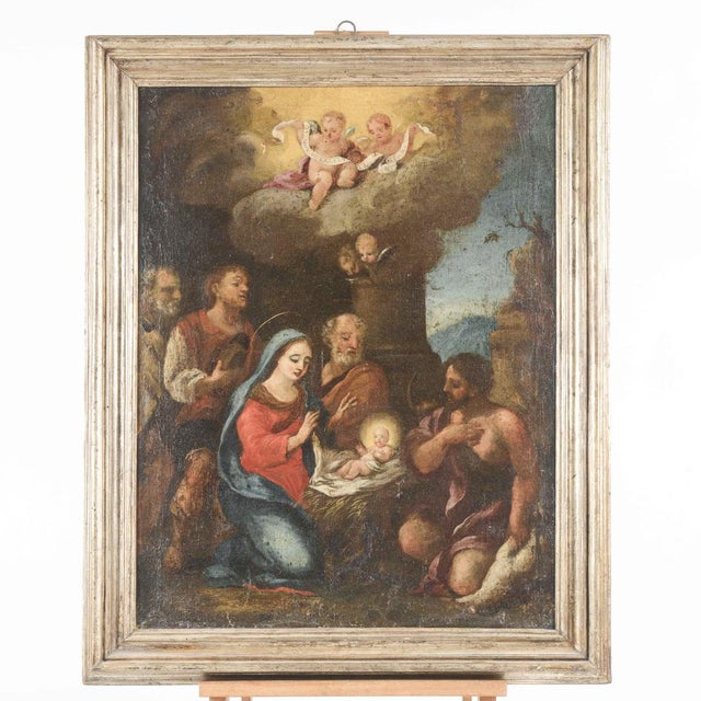Nativity, 1500s, Oil on Canvas For Sale - Image 16 of 18