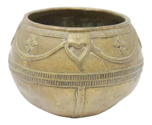 Antique Cast brass Measuring Bowl from Northern India