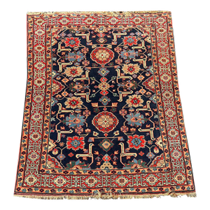 1970s Persian Caucasian Perpedil Style Area Rug