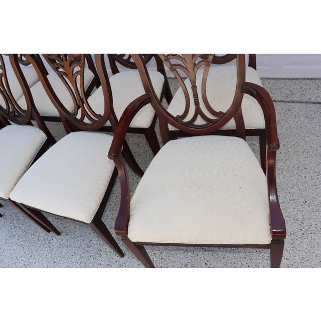 Brown 8 Chippendale Style Vintage Henredon Dining Chairs B Bo For Sale - Image 8 of 15