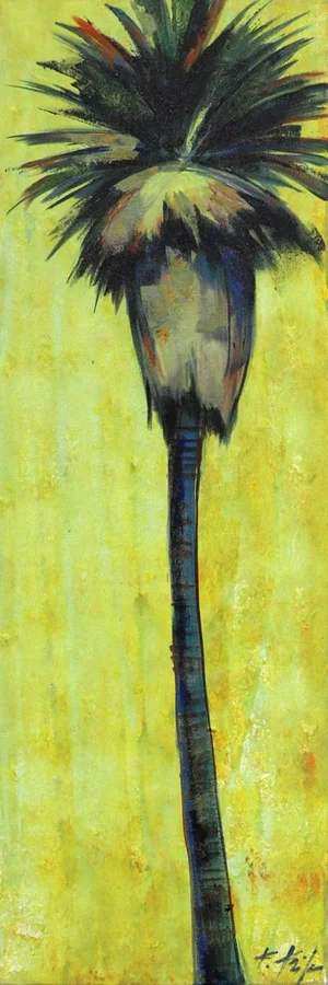 Spring Palm - Contemporary Original Acrylic Landscape Painting by Kathleen Keifer