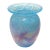 Michael Nourot Signed Art Glass Vase, Blue and Purple Swirl For Sale